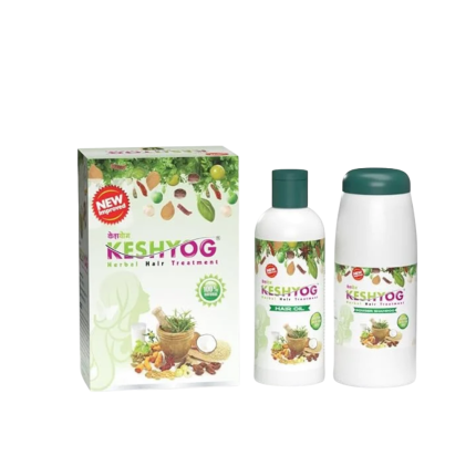 Keshyog Herbal Combo Powder Shampoo (120 Gm) & Hair Oil (150 Ml)